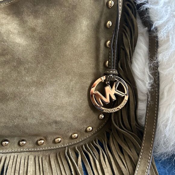 Michael Kors Olive Fringe Shoulder Bag - Picture 3 of 5